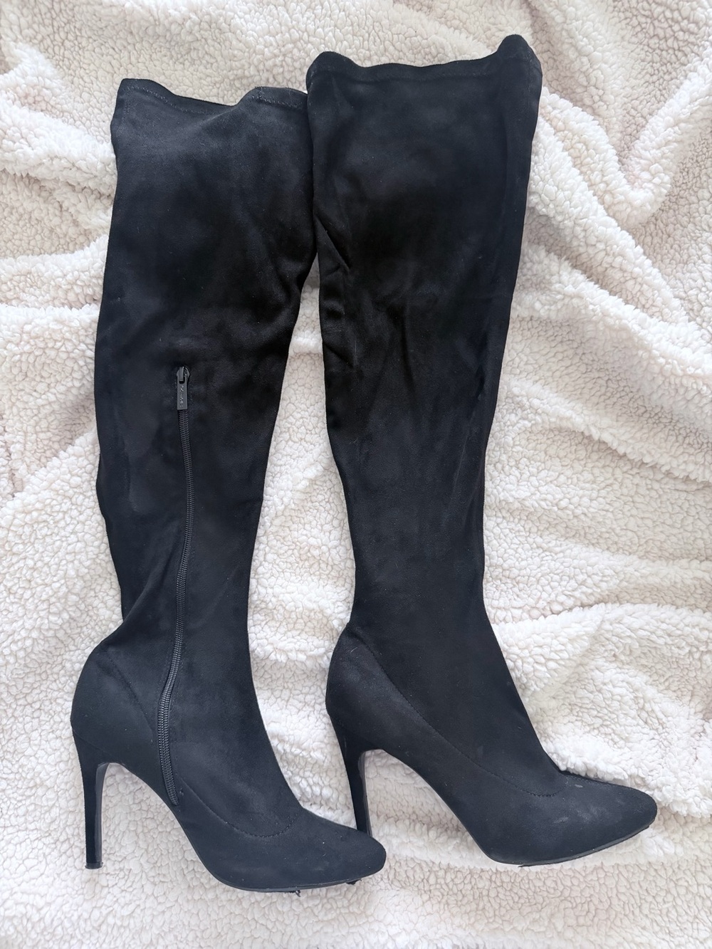 Black Over-the-Knee Stiletto Boots
